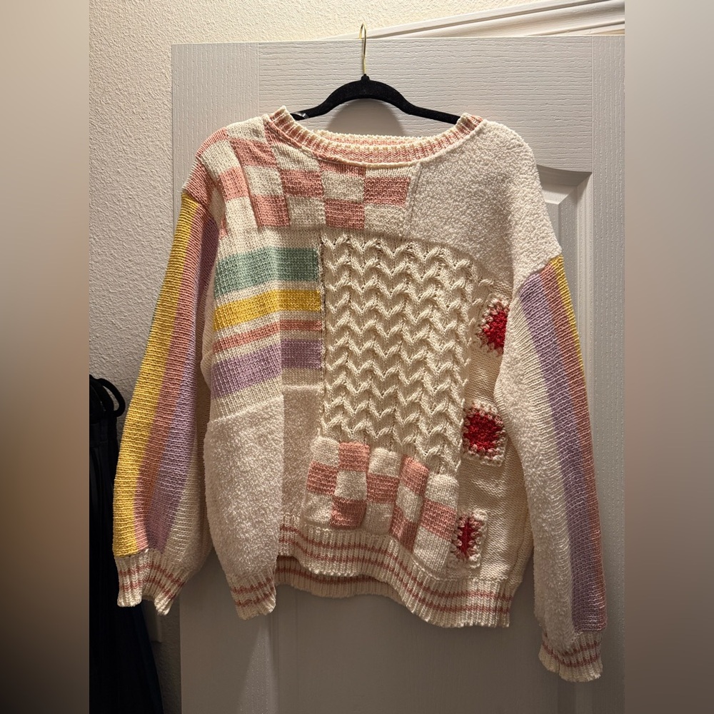 POL Multicolor Patchwork Sweater